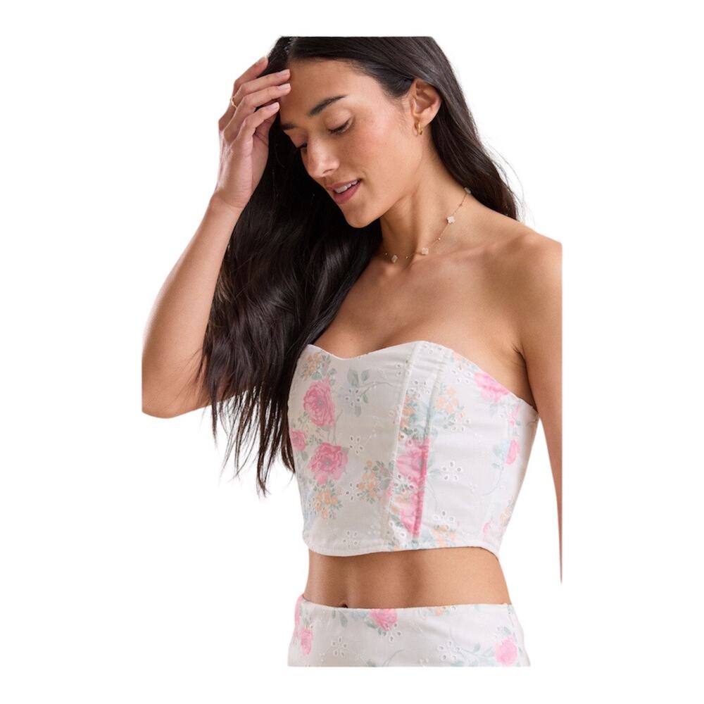 Altar’d State Angie Floral Tube Top Women NWOT XXS